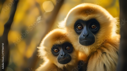 close up of a long macaque sitting