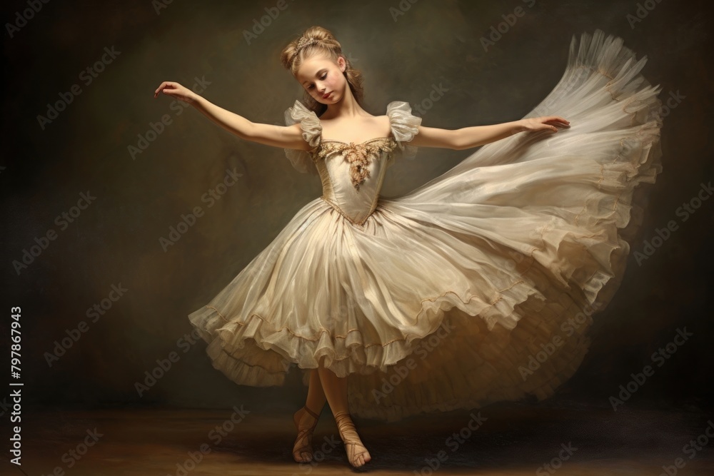 Fototapeta premium Ballerina dancing ballet entertainment.
