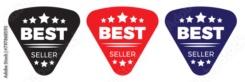 Set of best seller stickers, badges, labels vector illustration. Vintage Bestseller Vector Icons. 11:11