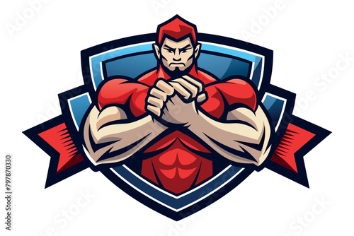 arm wrestling team logo. An atmosphere of strength and victory
