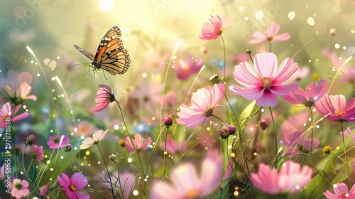 In spring, if it's pink, there are butterflies dancing