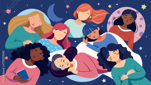 mixed-race girls sleeping on pillows.