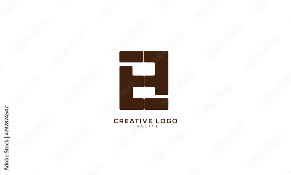 Obraz premium 2EF 2FE Abstract initial monogram letter alphabet logo design