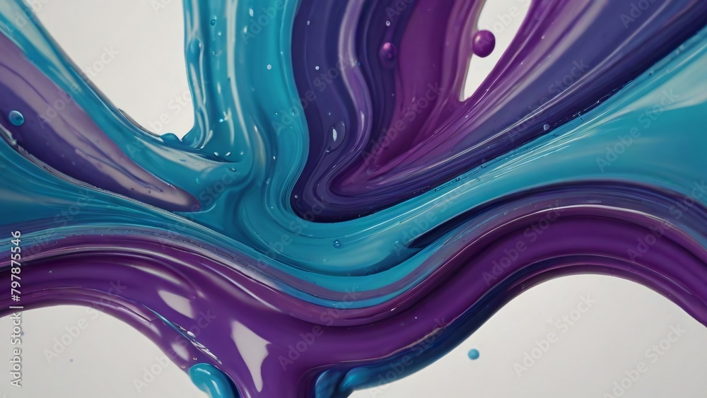 Abstract Fluid, combine of silky Purple and blue liquid Abstract Fluid, combine of silky Purple and blue liquid