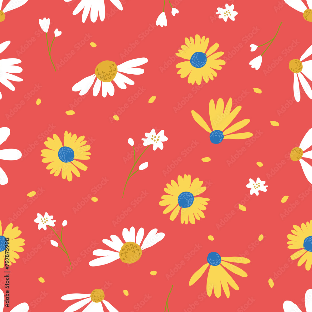 Hand drawn cute small flower fabric seamless pattern on background. for fashion, prints decoration, flower fabric, wallpaper and all prints on background earth tone color. Hand drawn cute small flower fabric seamless pattern on background. for fashion, prints decoration, flower fabric, wallpaper and all prints on background earth tone color.