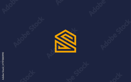 letter s with house logo icon design vector design template inspiration