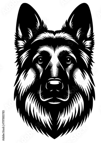 German Shepherd SVG, German Shepherd PNG, German Shepherd Silhouette, Dog breed SVG, Dog SVG, German Shepherd Clipart, Animal SVG, German Shepherd Face