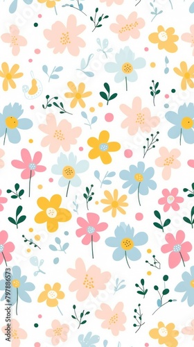 Pattern backgrounds flower inflorescence. © Rawpixel.com