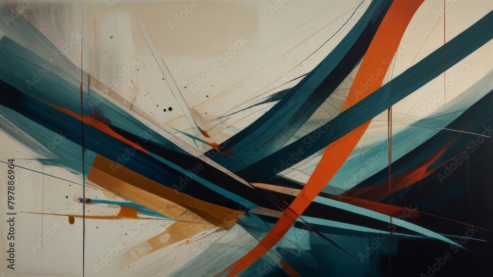 Fototapeta premium Абстрактное изображение парусной лодки на пляже