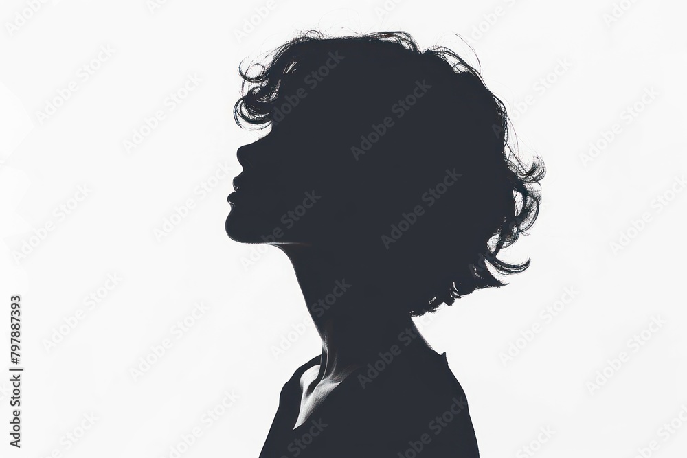 Young woman silhouette clip art adult black white.