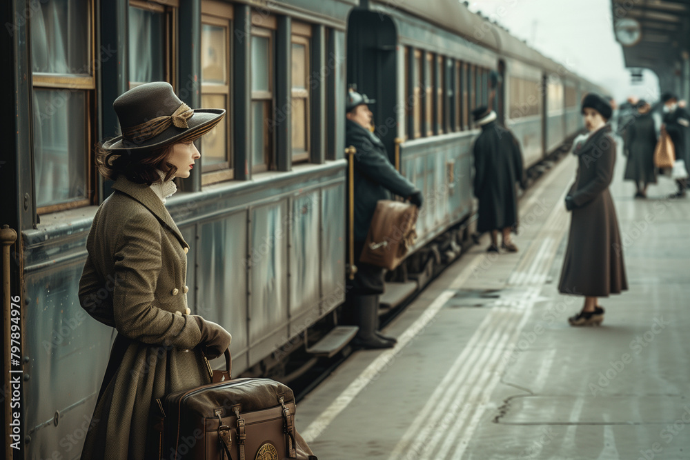 passengers waiting for the orient express to depart