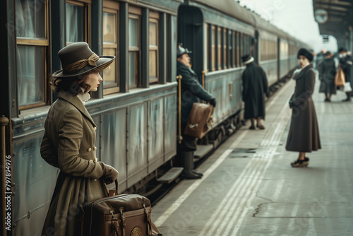 passengers waiting for the orient express to depart