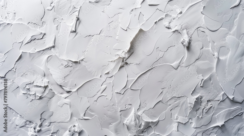 White wall with thickly applied white plaster White wall with thickly applied white plaster