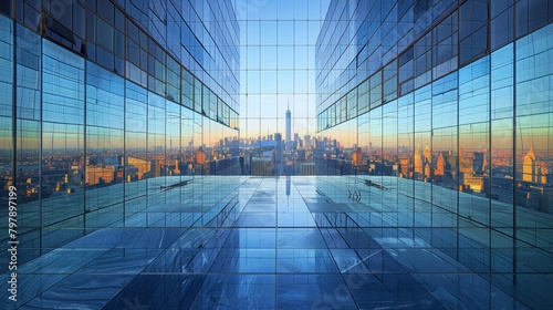 Grid Structure  A photo of a glass facade building