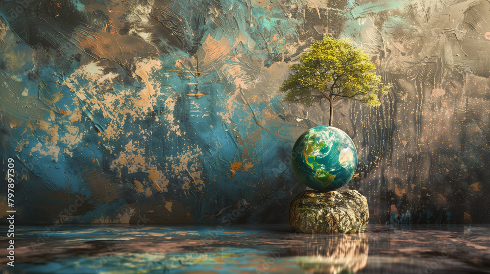 earth and a tree earth and a tree
