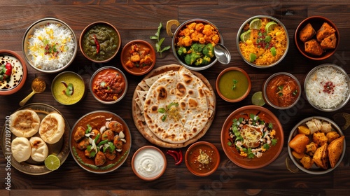 assorted indian food photo