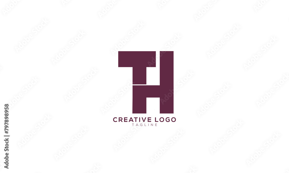 TH HT Abstract initial monogram letter alphabet logo design TH HT Abstract initial monogram letter alphabet logo design