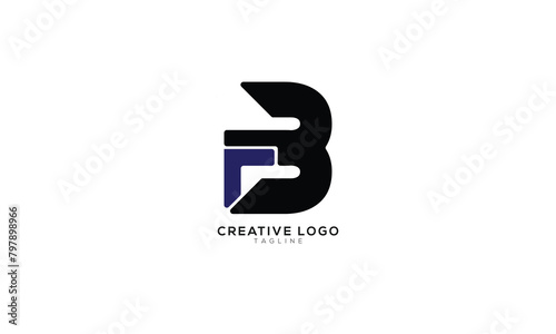 RB R3 Abstract initial monogram letter alphabet logo design