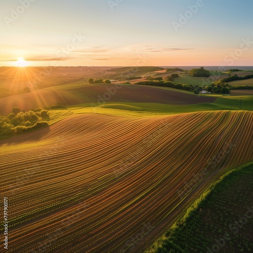 sunset in the field