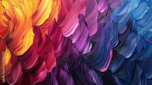 Abstract painting resembling an aurora borealis in the style of a fabulous fabric, close up colorful hyper realistic oil on canvas backlit with high resolution high definition and extreme details photo