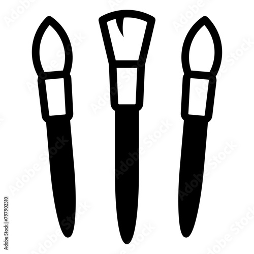 makeup brushes icon