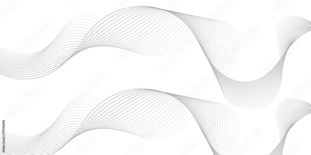 Abstract grey smooth element swoosh speed wave modern stream background. Modern white flowing wave lines and glowing moving lines. Futuristic technology and sound wave lines background. Abstract grey smooth element swoosh speed wave modern stream background. Modern white flowing wave lines and glowing moving lines. Futuristic technology and sound wave lines background.
