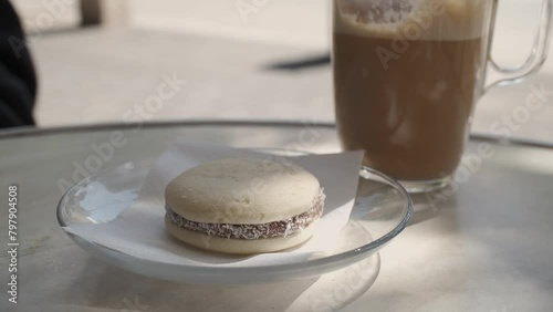 Alfajores, delicious traditional Argentine sandwich cookies filled.
