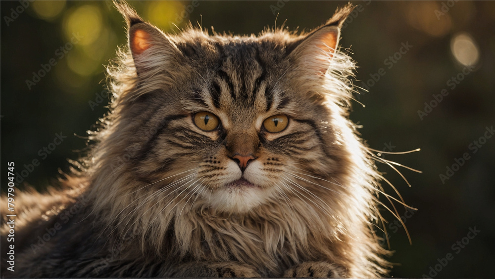 A Brown fluffy cat. Generative Ai A Brown fluffy cat. Generative Ai