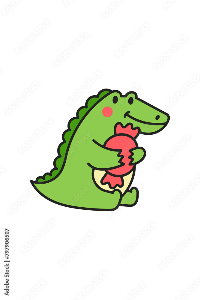 Fototapeta premium Kawaii Smiley Face Sticker: Cute Character for Any Project