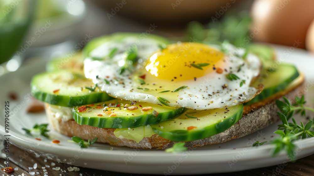 Avocado Toast with Fried Egg Close-Up
Avocado Toast with Fried Egg Close-Up