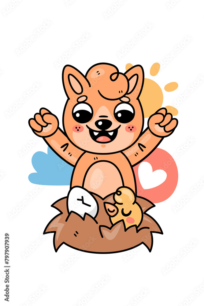 Kawaii Smiley Face Sticker: Cute Character for Any Project Kawaii Smiley Face Sticker: Cute Character for Any Project