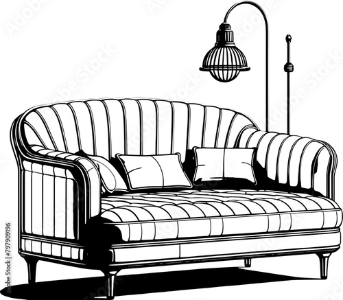 Daybed furniture icon 11