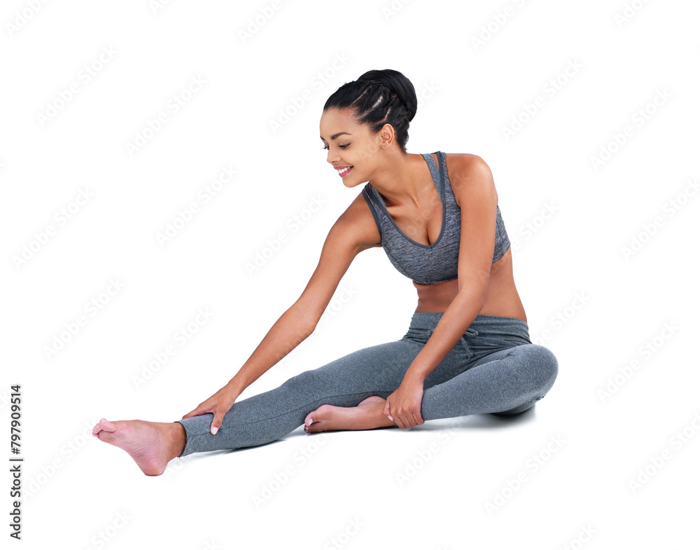 Stretching, legs and woman warm up in studio, white background and fitness in mockup space. Healthy, exercise and agile girl prepare for training for benefits in workout with wellness and energy Stretching, legs and woman warm up in studio, white background and fitness in mockup space. Healthy, exercise and agile girl prepare for training for benefits in workout with wellness and energy