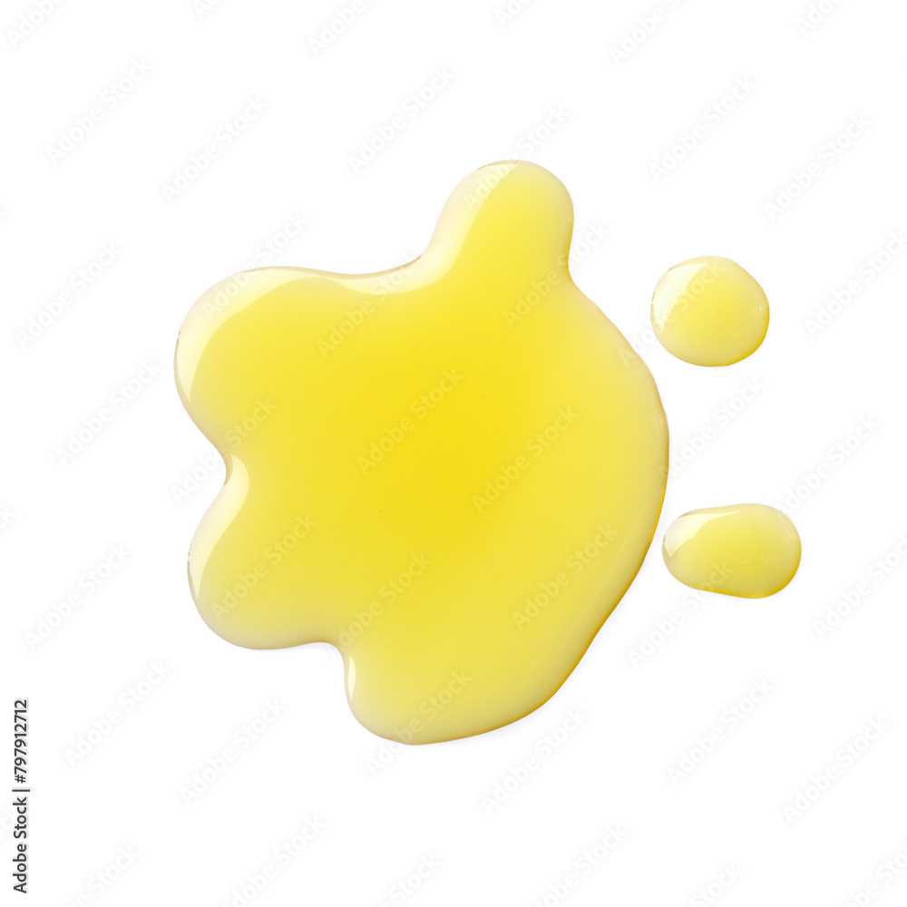 Dropped olive oil close up isolated on white background Dropped olive oil close up isolated on white background