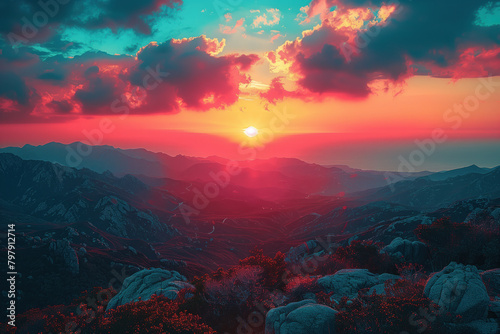 Beautiful Sunset, Generative AI © Vig