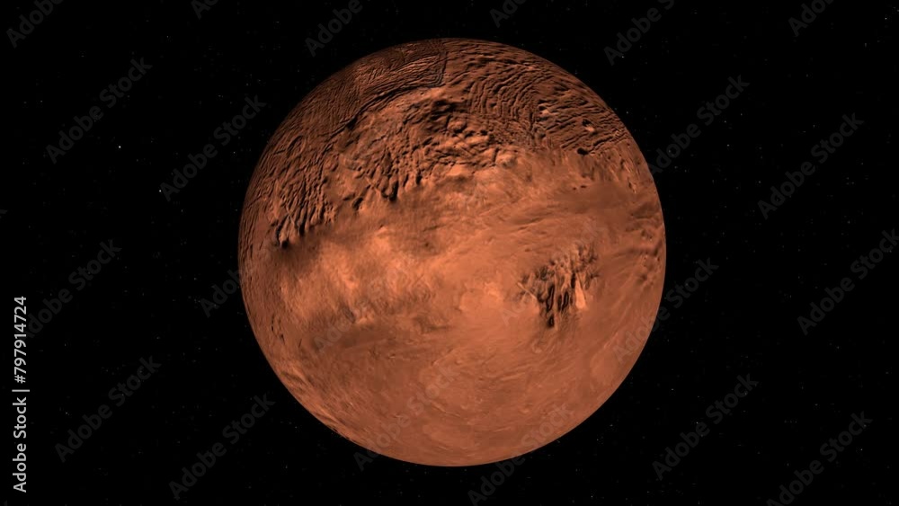 Animation of Miranda's orange appearance from space Animation of Miranda's orange appearance from space