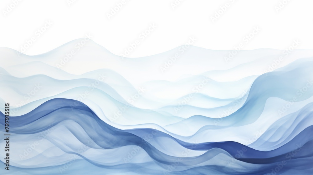 Evoking a serene seaside escape, this abstract water wave illustration plays with light and dark blue, capturing the ocean's captivating dance Evoking a serene seaside escape, this abstract water wave illustration plays with light and dark blue, capturing the ocean's captivating dance