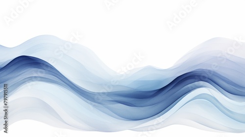 This image showcases waves featuring varied shades of blue, creating a calming and soothing abstract reference to nature's serene ocean waves photo
