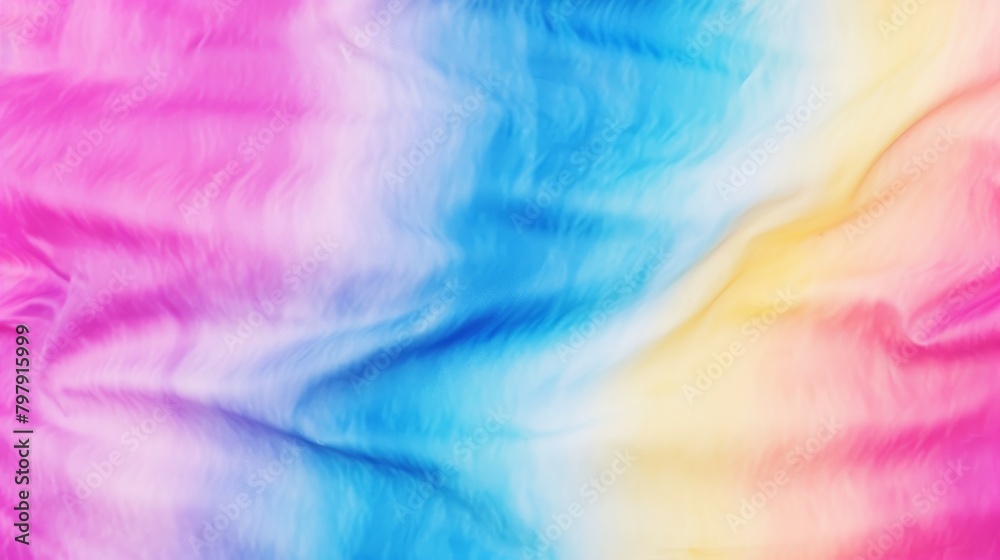 A dynamic and colorful abstract pattern with swirls of pastel pink, blue, and yellow tones like a carnival of colors