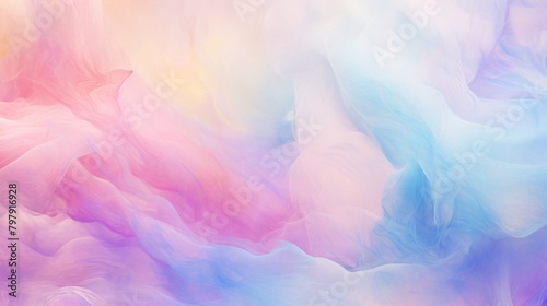 Delicate pink and blue gradients create a calming abstract design perfect for softening any space photo