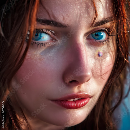 close up portrait of a woman  © angel