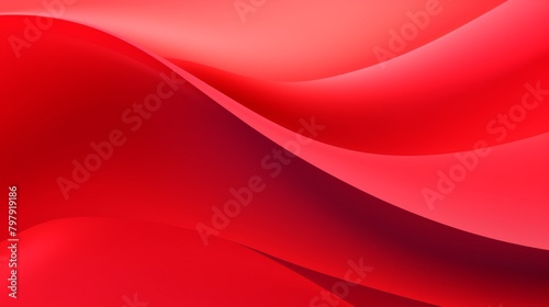 Bold red shades and smooth curves blend in this abstract design, creating a sense of flow and organic movement