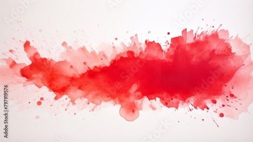 An explosive spread of red watercolor splashes across paper, signaling an outburst of emotion or idea photo