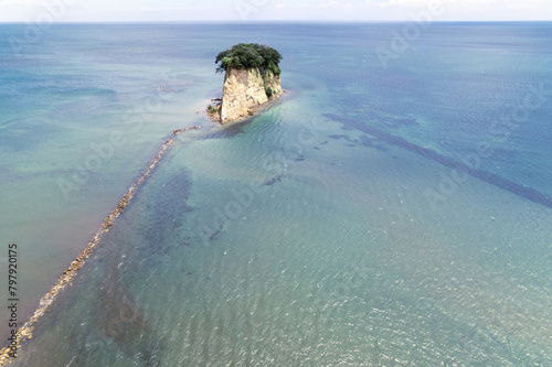 見附島（ドローンによる空撮） photo