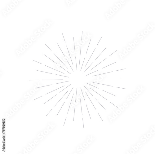 PNG, Bursting rays sunrise firework sunburst burst for logotype, emblem, logo, tag, stamp, banner. Set of vintage hand drawn sunburst rays design elements, explosion black rays. Vector illustration
