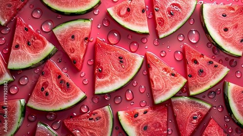 pattern of watermelon and drops
