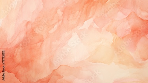 The image showcases a blend of red and peach watercolor stains that create a warm and soothing visual texture