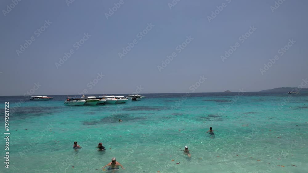 Aerial view of Similan island in Phang Nga, Thailand