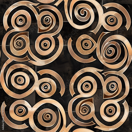 Fabricate a seamless tile with Celtic spirals