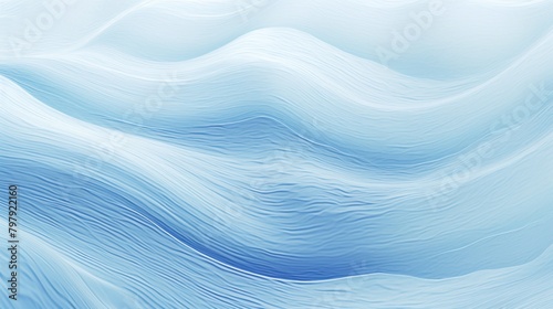 The image features a calm and soothing pattern of blue abstract waves, which evoke the serenity and fluidity of water